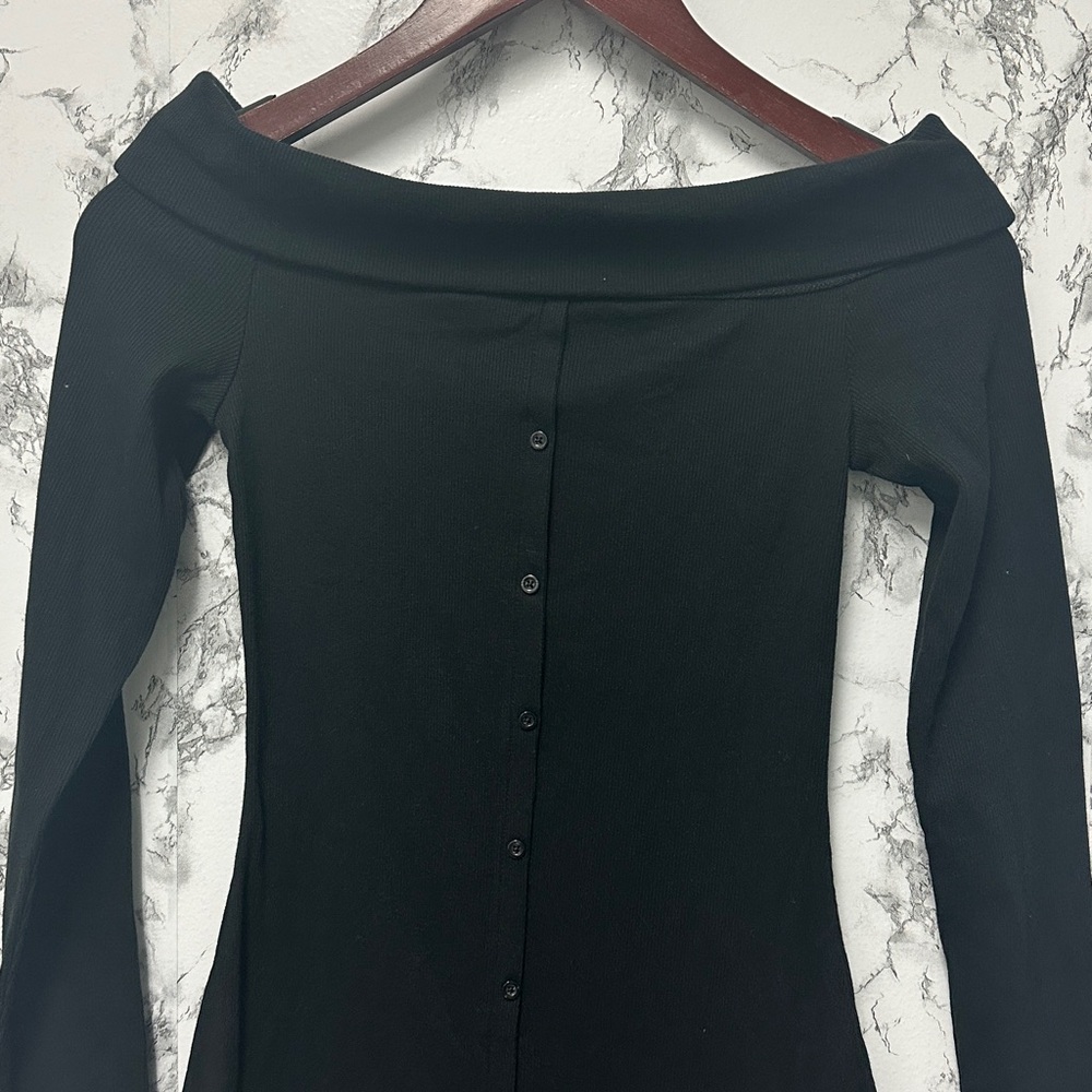 Wild Fable Women’s Black Long Sleeve Mini Bodycon Dress Size XS - Picture 3 of 12